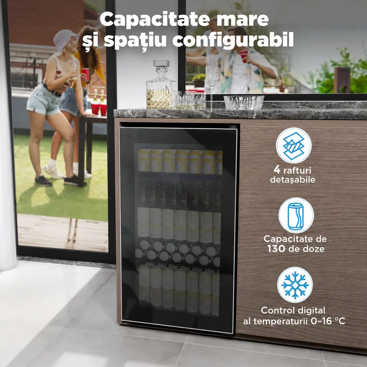 COWSAR Mini Frigider pentru Băuturi 91 L cu panou tactil — imaginea 2